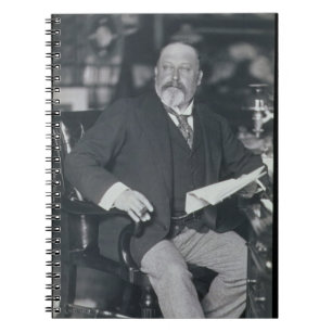Portrait photograph of Edward VII (1841-1910) (b/w Notebook