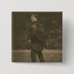 Portrait photograph of James Abbott McNeill Whistl 15 Cm Square Badge