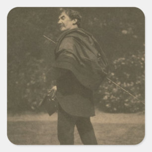 Portrait photograph of James Abbott McNeill Whistl Square Sticker