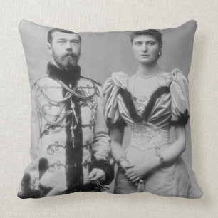 Portrait photograph of Tsar Nicholas II (1868-1918 Cushion