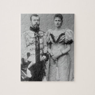 Portrait photograph of Tsar Nicholas II (1868-1918 Jigsaw Puzzle