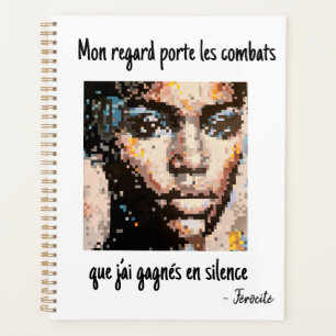 Portrait pixelisé puissant planner