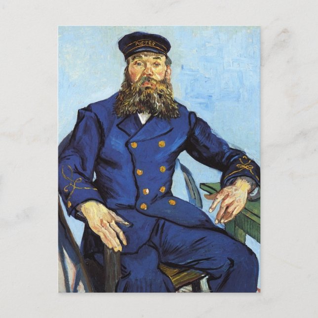 Portrait Postman Joseph Roulin Van Gogh Fine Art Postcard (Front)