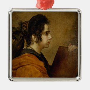 Portrait presumed to be Juana Pacheco as a Sibyl Metal Ornament
