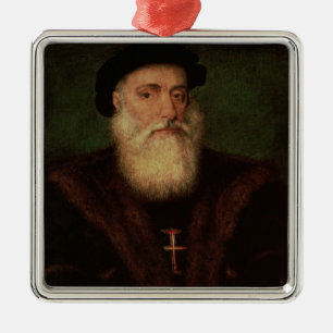 Portrait presumed to be of Vasco da Gama  c.1524 Metal Tree Decoration
