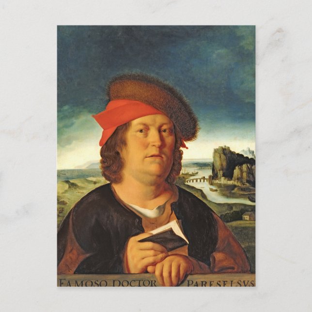 Portrait presumed to be Paracelsus Postcard (Front)