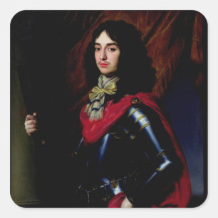 Portrait Prince Edward of Palatinate in Armour Square Sticker