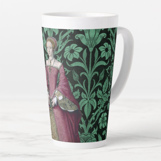 Portrait Princess Elizabeth Tudor, Queen  Latte Mug (Right Angle)