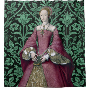 Portrait Princess Elizabeth Tudor, Queen Shower Curtain