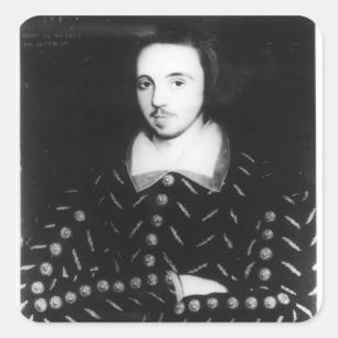 Portrait said to be Christopher Marlowe Square Sticker