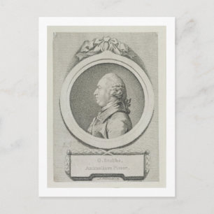 Portrait study of George Stubbs (1724-1806) (soft- Postcard