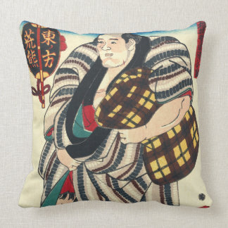 Portrait Sumo Wrestler 1847 Cushion