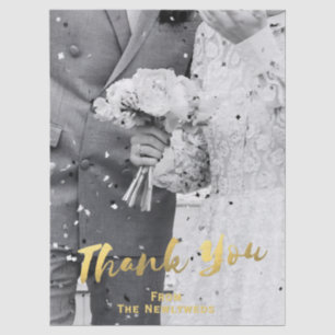 Portrait Wedding Photo Thank You Tissue Paper