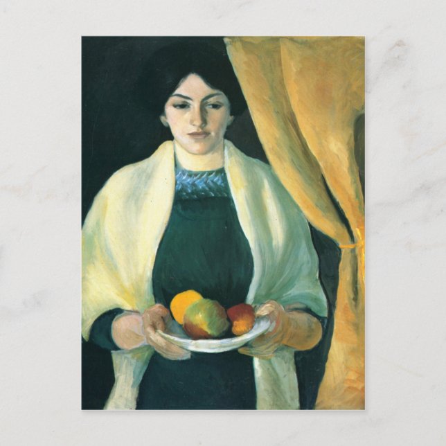Portrait with apples  by Macke Postcard (Front)