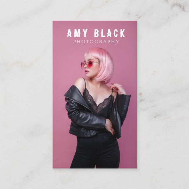 Portrait Woman Girl Photography Business Card (Front)