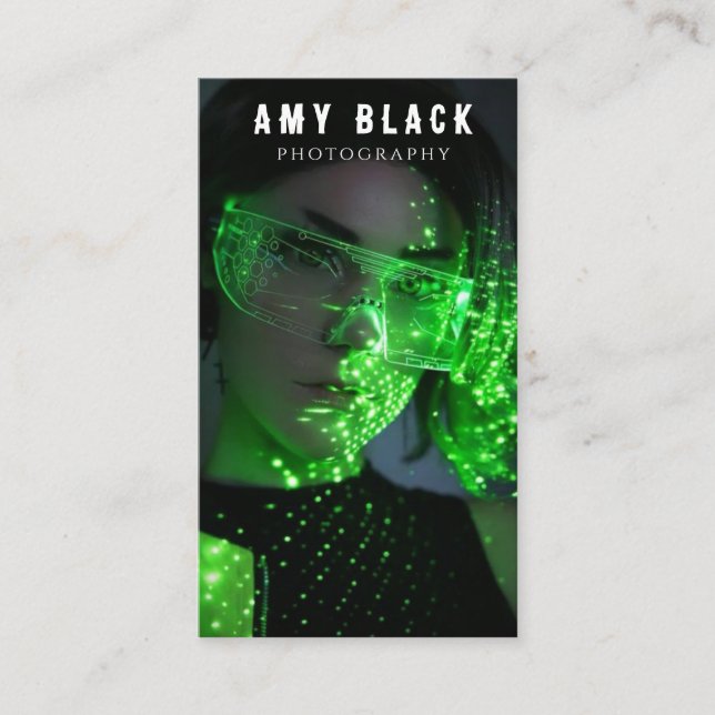 Portrait Woman Girl Photography Business Card (Front)