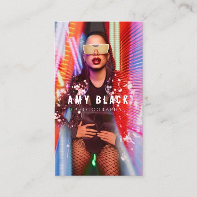 Portrait Woman Girl Photography Business Card (Front)