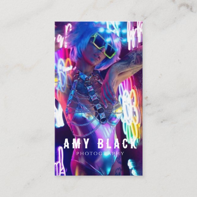 Portrait Woman Girl Photography Business Card (Front)