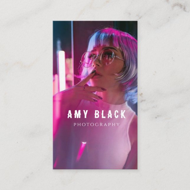 Portrait Woman Girl Photography Business Card (Front)