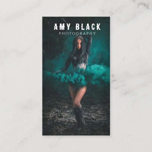 Portrait Woman Girl Photography Business Card (Front)