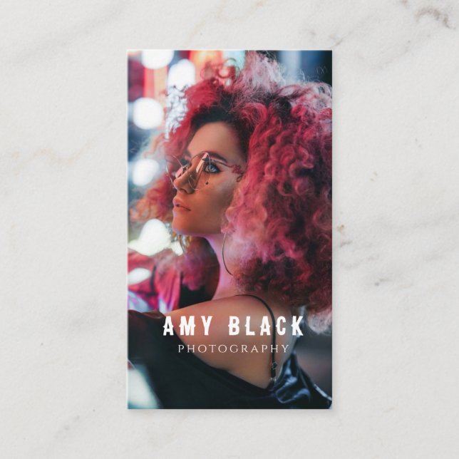 Portrait Woman Girl Photography Business Card (Front)