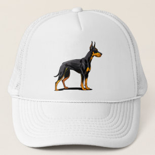 Portraits of a head Doberman dog front view Trucker Hat