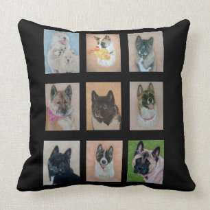 portraits of beautiful dogs and very cute dogs cushion