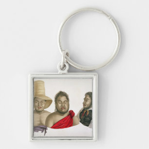 Portraits of chiefs of the Sandwich Islands, from Key Ring