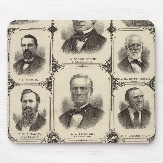 Portraits of Citizens of Cedar Rapids Mouse Pad (Front)