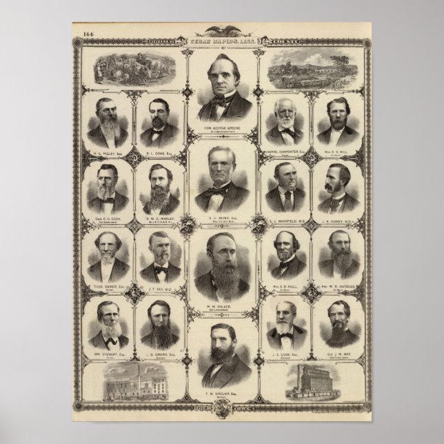 Portraits of Citizens of Cedar Rapids Poster (Front)