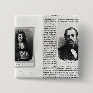 Portraits of Denis Papin and Etienne Lenoir 15 Cm Square Badge
