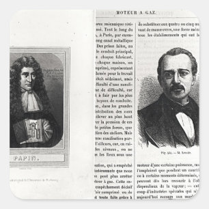 Portraits of Denis Papin and Etienne Lenoir Square Sticker