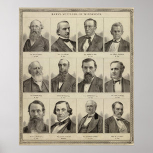 Portraits of Early Settlers of Minnesota Poster