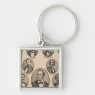Portraits of Hon Thomas A Hendricks Key Ring