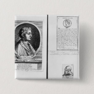 Portraits of Horace Scipio Aemilianus 15 Cm Square Badge
