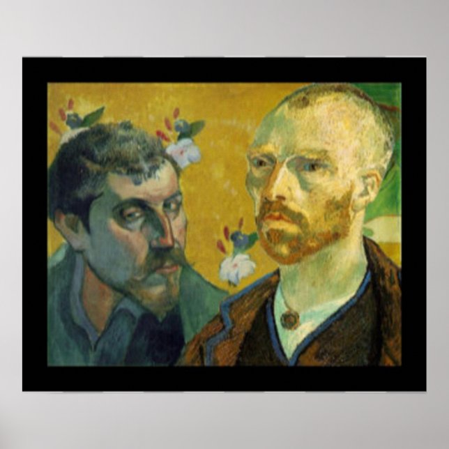 Portraits of Paul Gauguin and Vincent van Gogh Poster (Front)