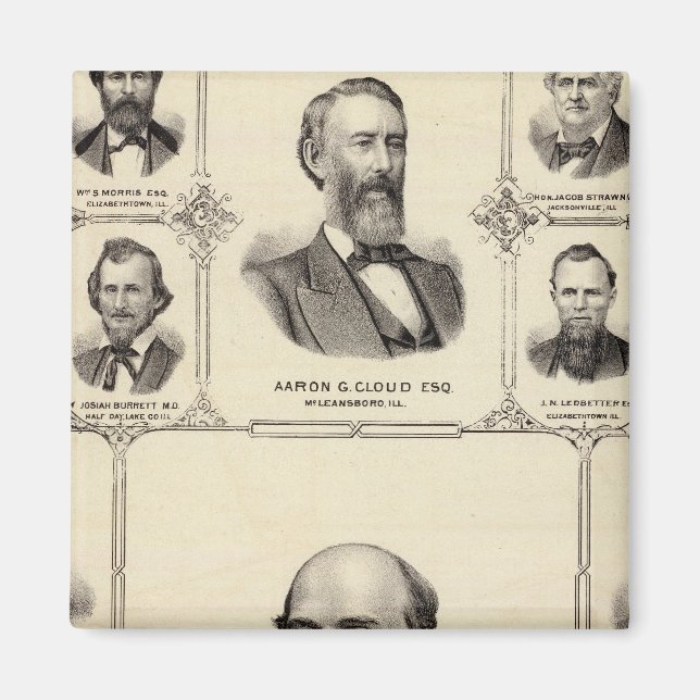 Portraits of Robert Hunter, Aaron G Cloud Magnet (Front)