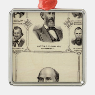 Portraits of Robert Hunter, Aaron G Cloud Metal Ornament