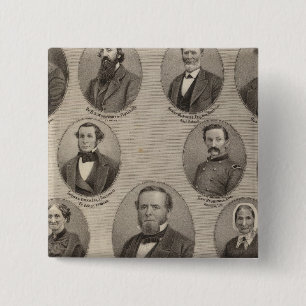Portraits of Saml Hanna, Peter Heller 15 Cm Square Badge