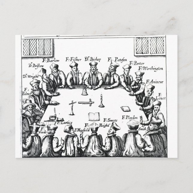 Portraits of the Jesuits and Priests Postcard (Front)