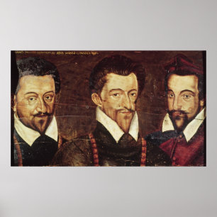 Portraits of Three Dukes of Guise Poster