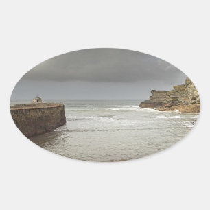 Portreath harbour oval sticker