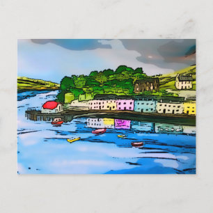 Portree Isle of Skye Scotland painting Postcard