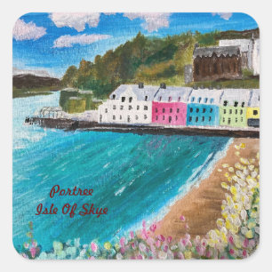 Portree Isle of Skye Scotland Square Sticker