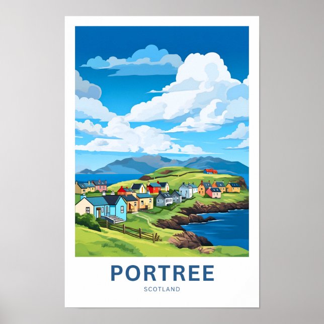 Portree Scotland Travel Print (Front)