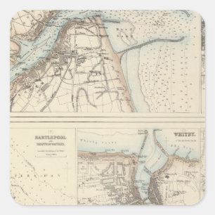 Ports and Harbours on the East Coast of England Square Sticker