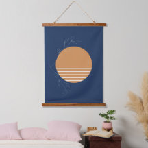 'Portside' | Dark Blue | Artwor, hanging tapestry