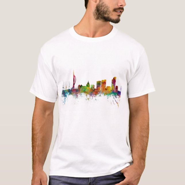 Portsmouth England Skyline T-Shirt (Front)