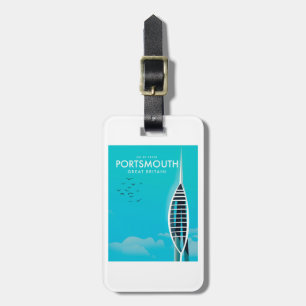 Portsmouth Great British Vacation poster Luggage Tag