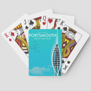 Portsmouth Great British Vacation poster Playing Cards